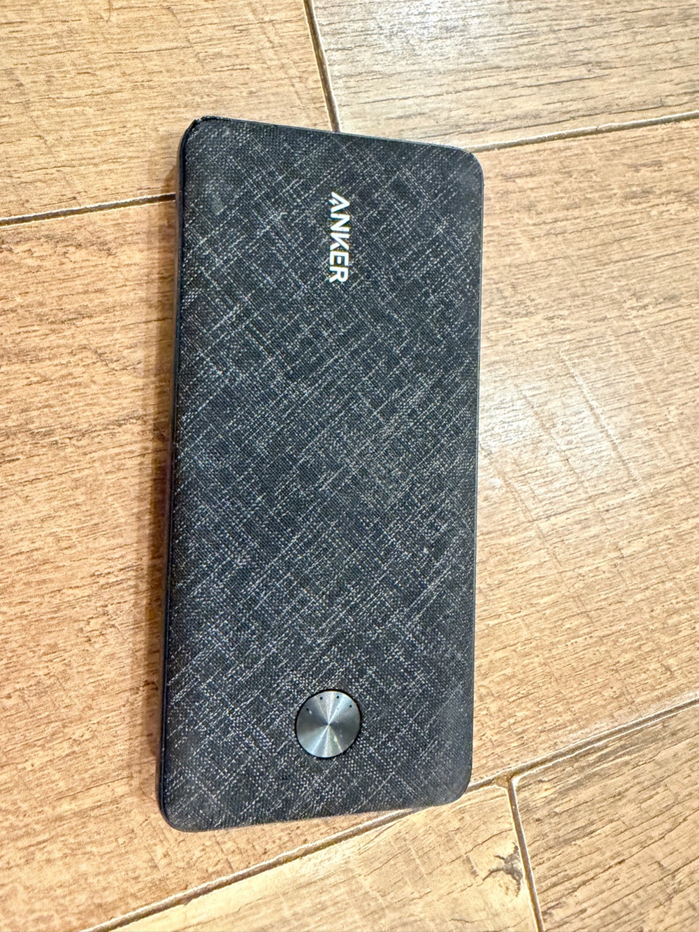 Anker Black Textured Portable Power Bank with Power Button